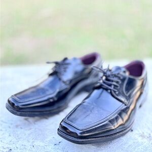 Freeman Sz 9 Men's Black Patent Dress Shoes